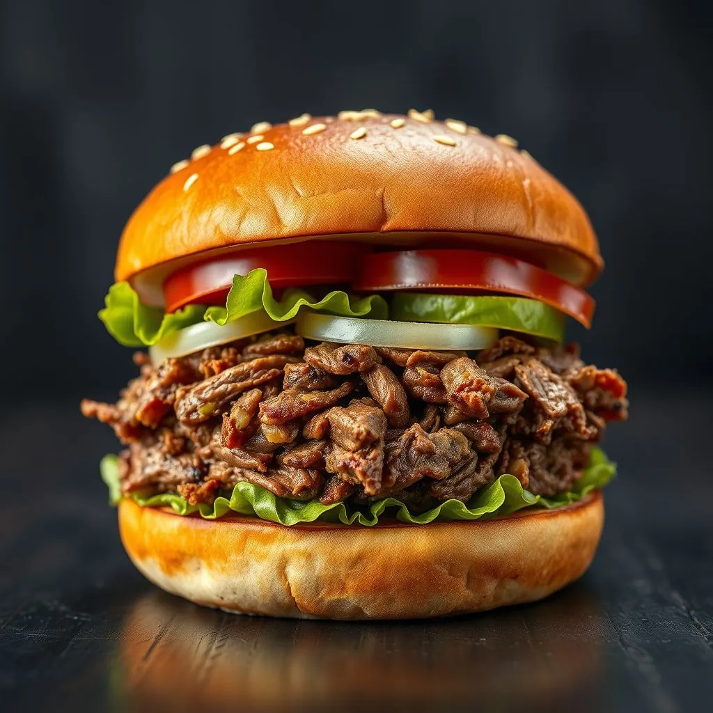 Burger effiloche de boeuf