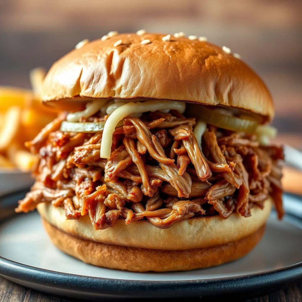 Burger porc effiloche